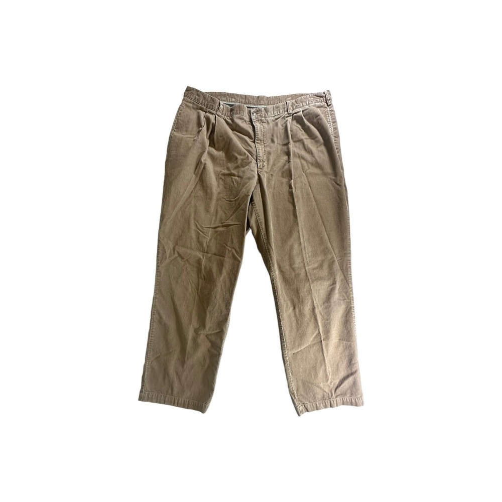 Savane Pants Adult Size 42 x 30 Khaki Brown Corduroy Algodon Quality Men's